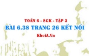 Bài 6.38 trang 26 Toán 6 Tập 2 Kết nối tri thức